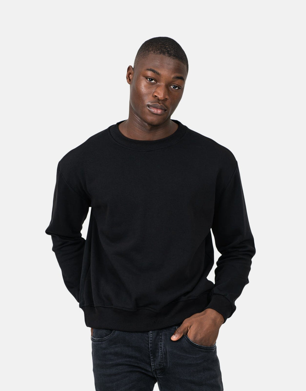 Les Hommes Back Font Black Sweatshirt