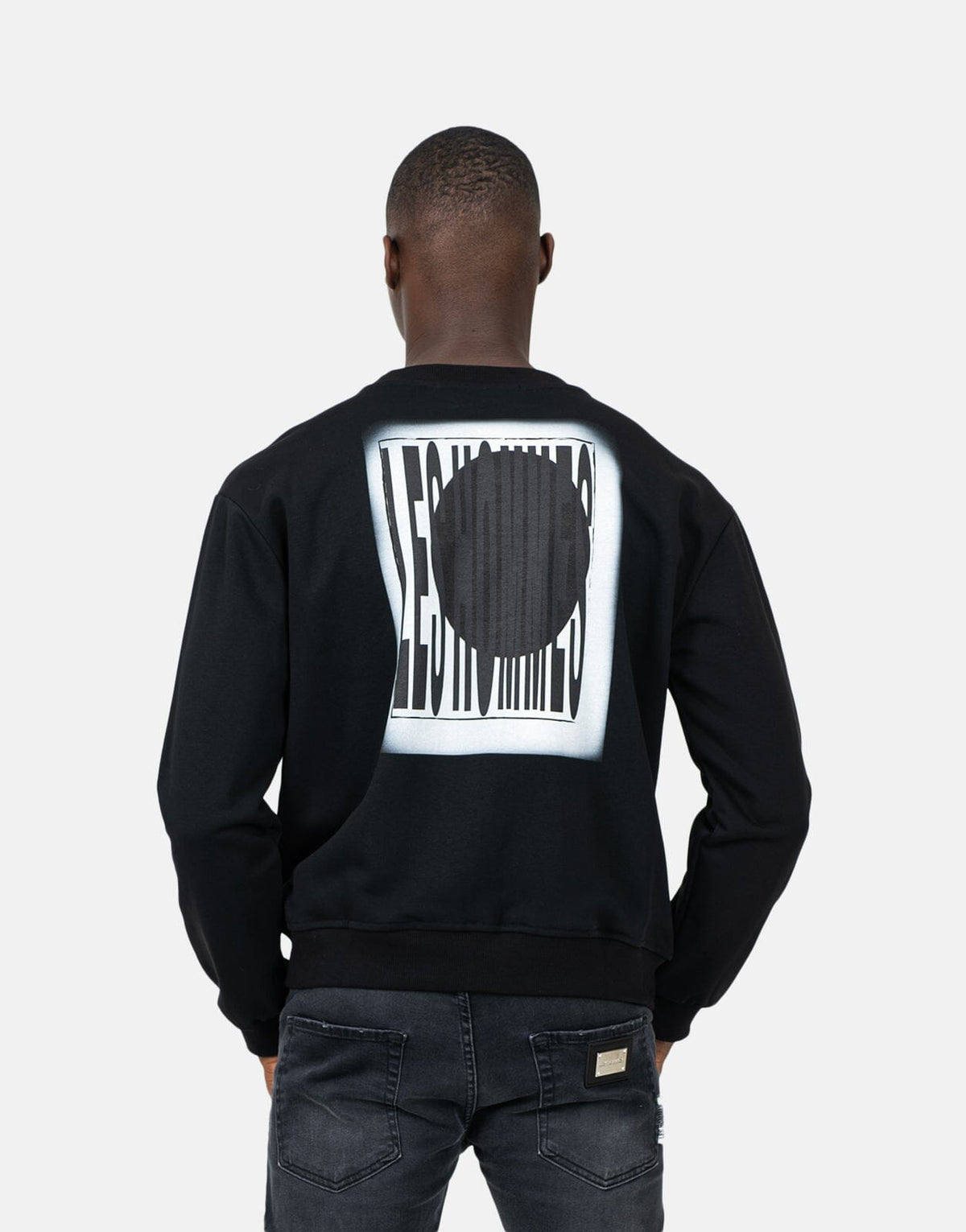 Les Hommes Back Font Black Sweatshirt - view 2