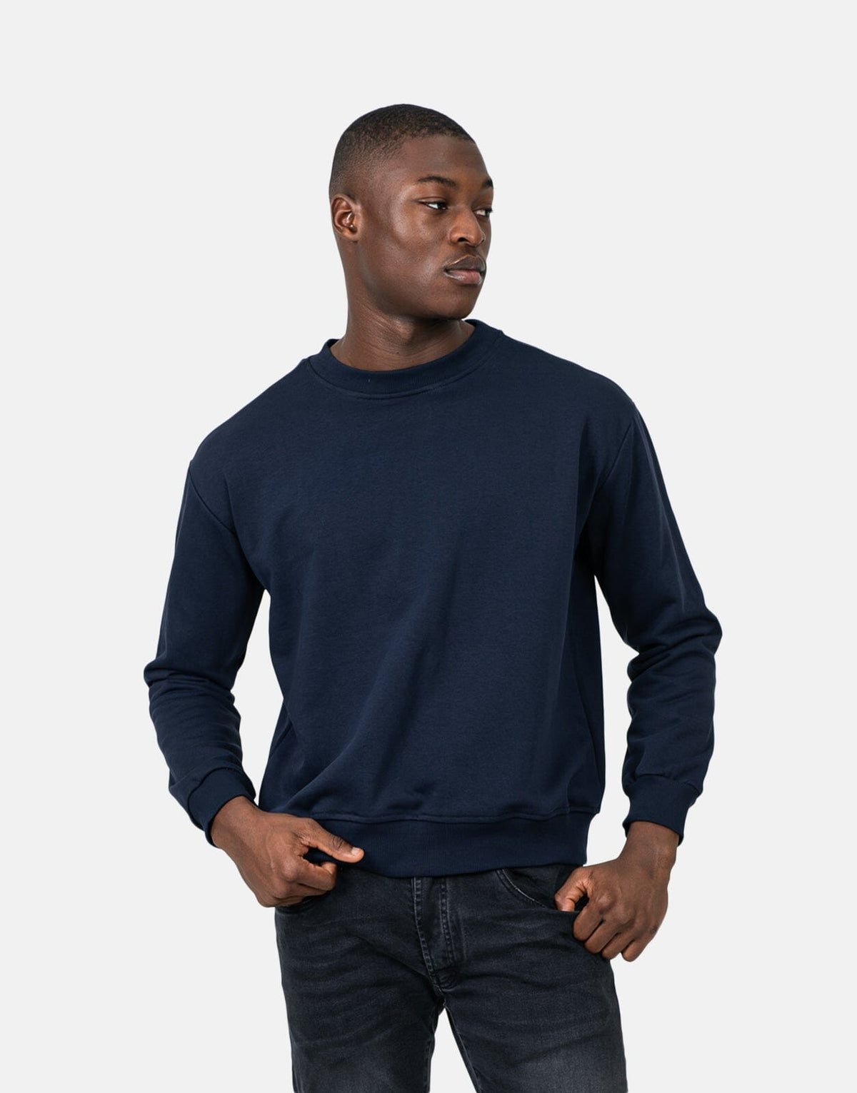 Les Hommes Back Font Blue Sweatshirt