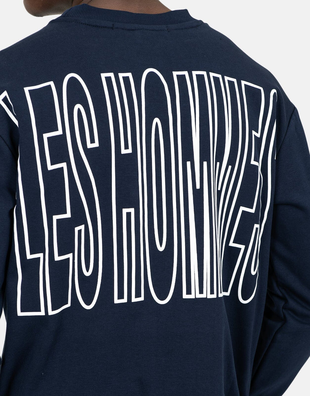 Les Hommes Back Font Blue Sweatshirt - view 3