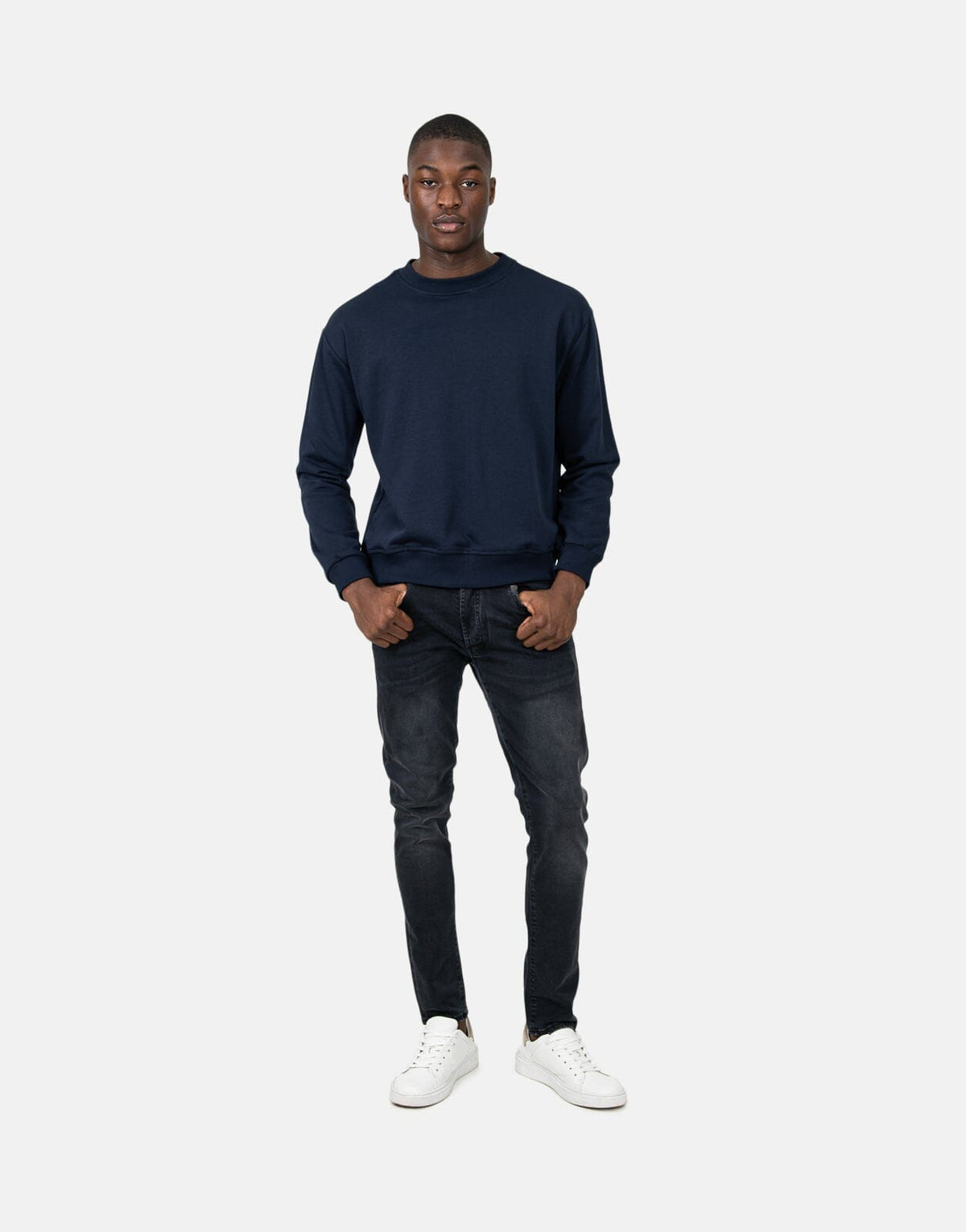 Les Hommes Back Font Blue Sweatshirt - view 4