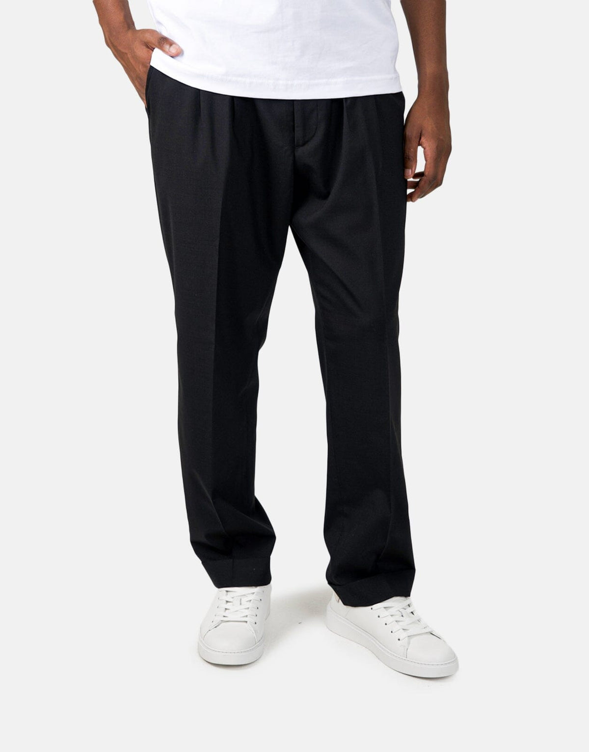 Les Hommes Black Chino Pants