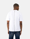 Les Hommes Black Label Back Pierce White T-Shirt