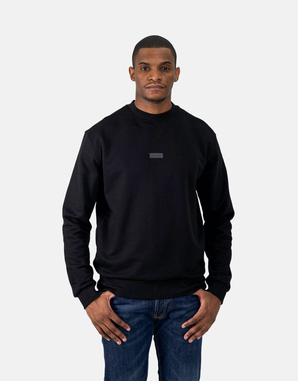 Les Hommes Black Label Back Piercing Black Sweatshirt