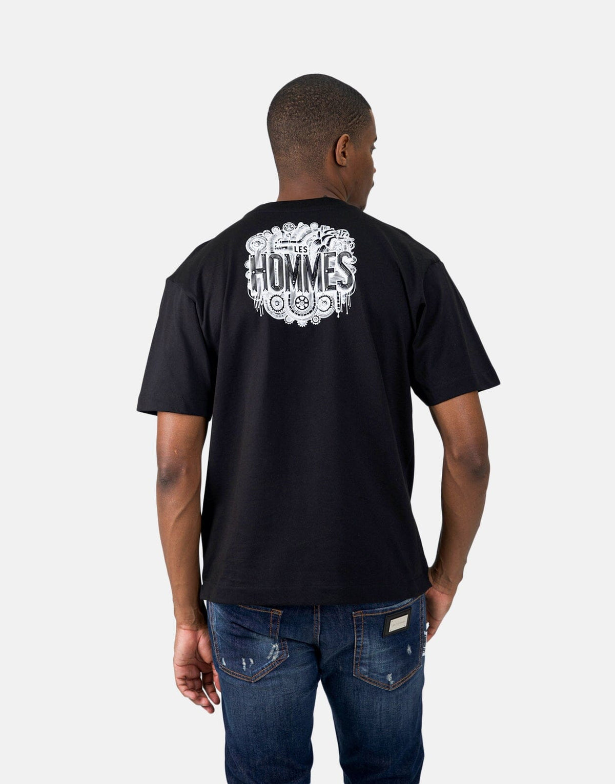 Les Hommes Black Label Dragonfly Black T-Shirt - view 3