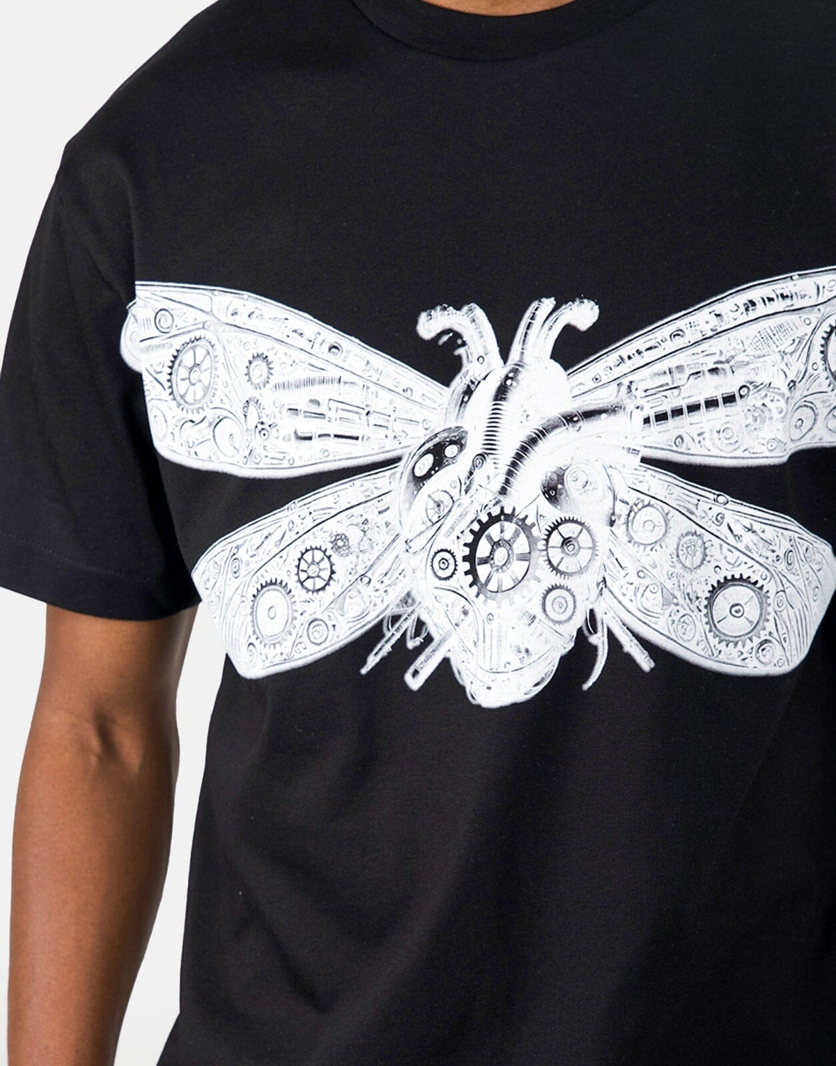 Les Hommes Black Label Dragonfly Black T-Shirt - view 4