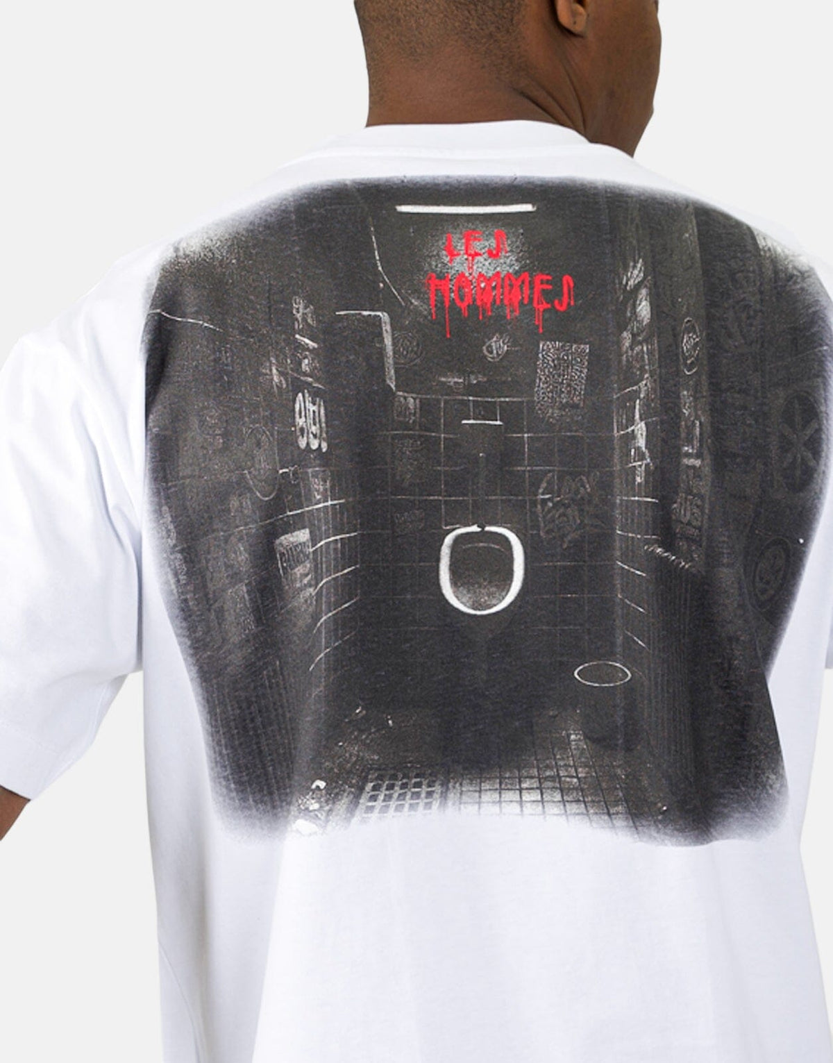 Les Hommes Black Label Freaky White T-Shirt - view 5