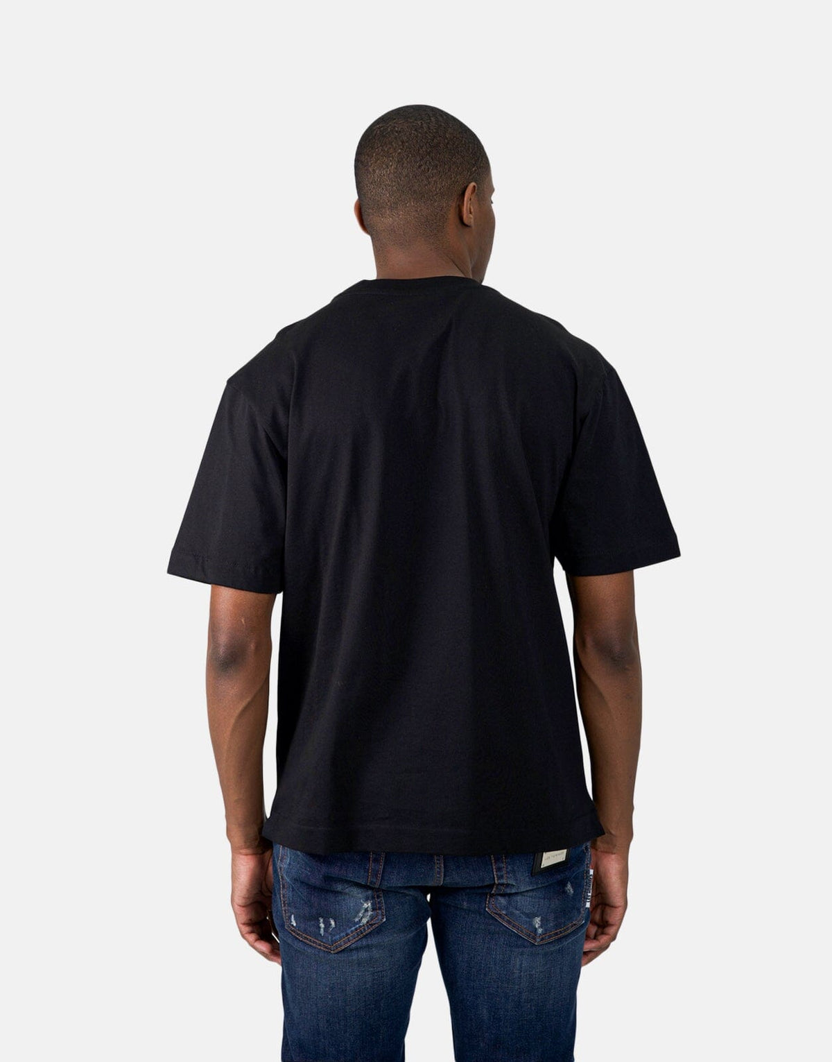 Les Hommes Black Label Paillettes Black T-Shirt - view 3