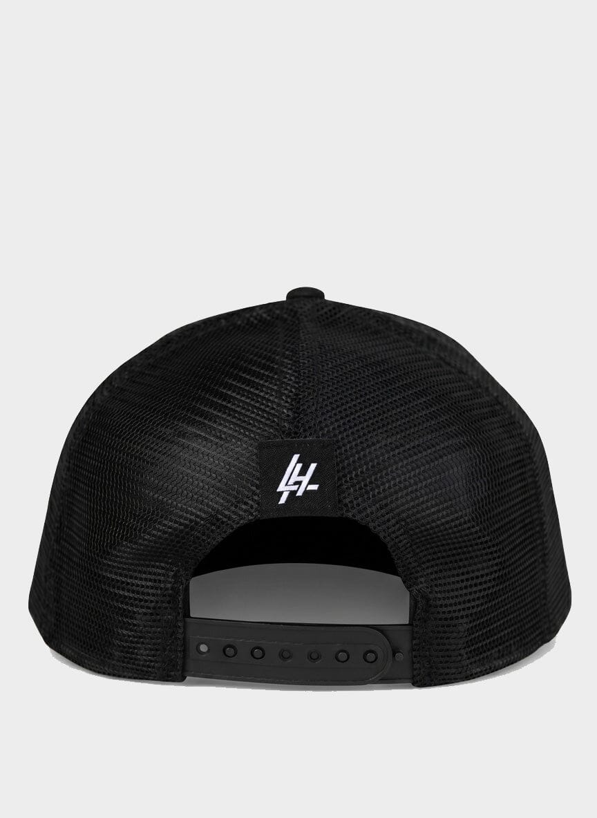 Les Hommes Black Trucker Cap - view 3