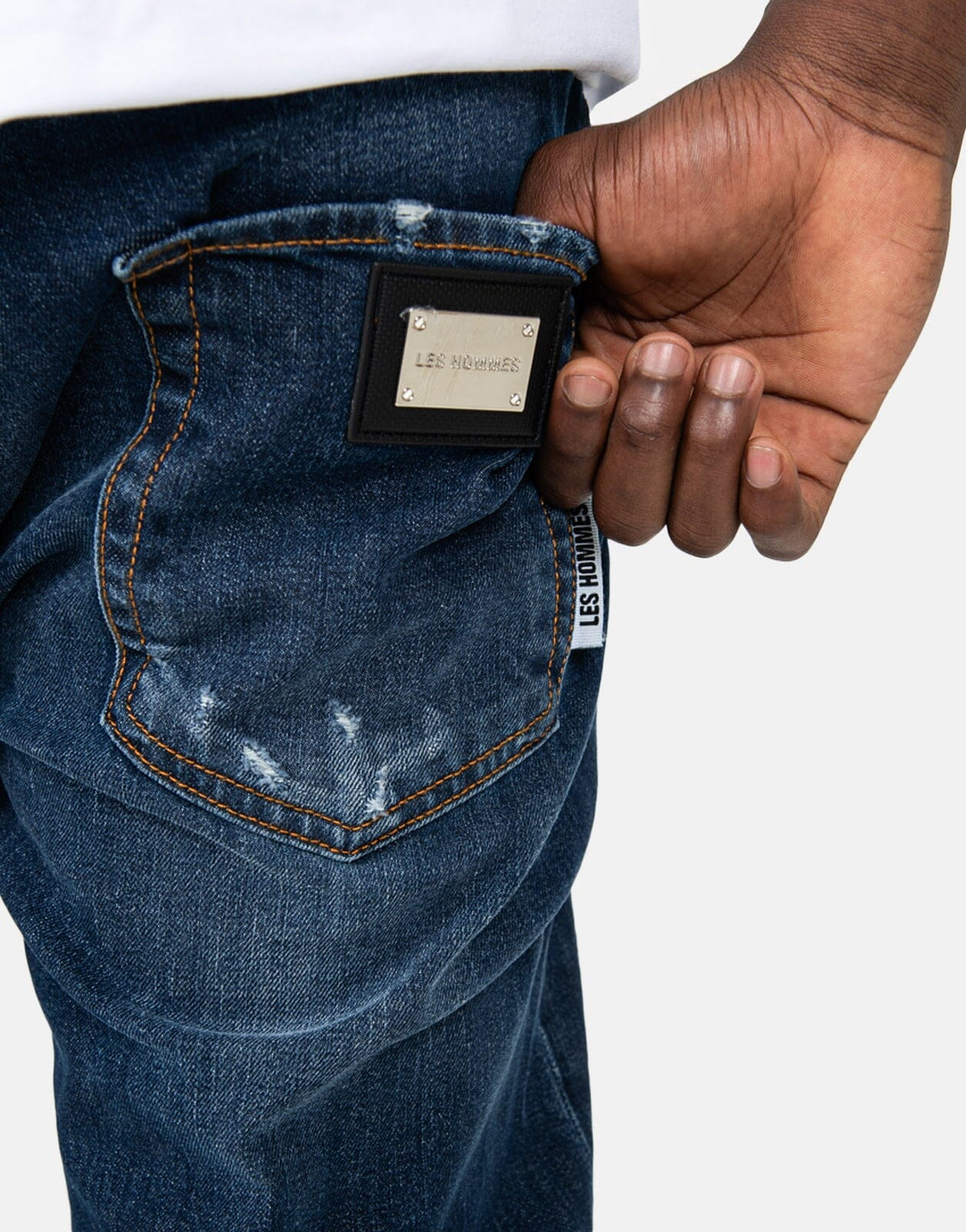Les Hommes Blue Denim Jeans - view 2