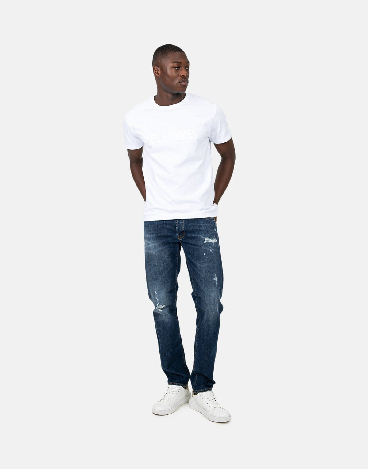 Les Hommes Blue Denim Jeans - view 5