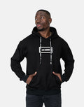 Les Hommes Box Print Black Hoodie