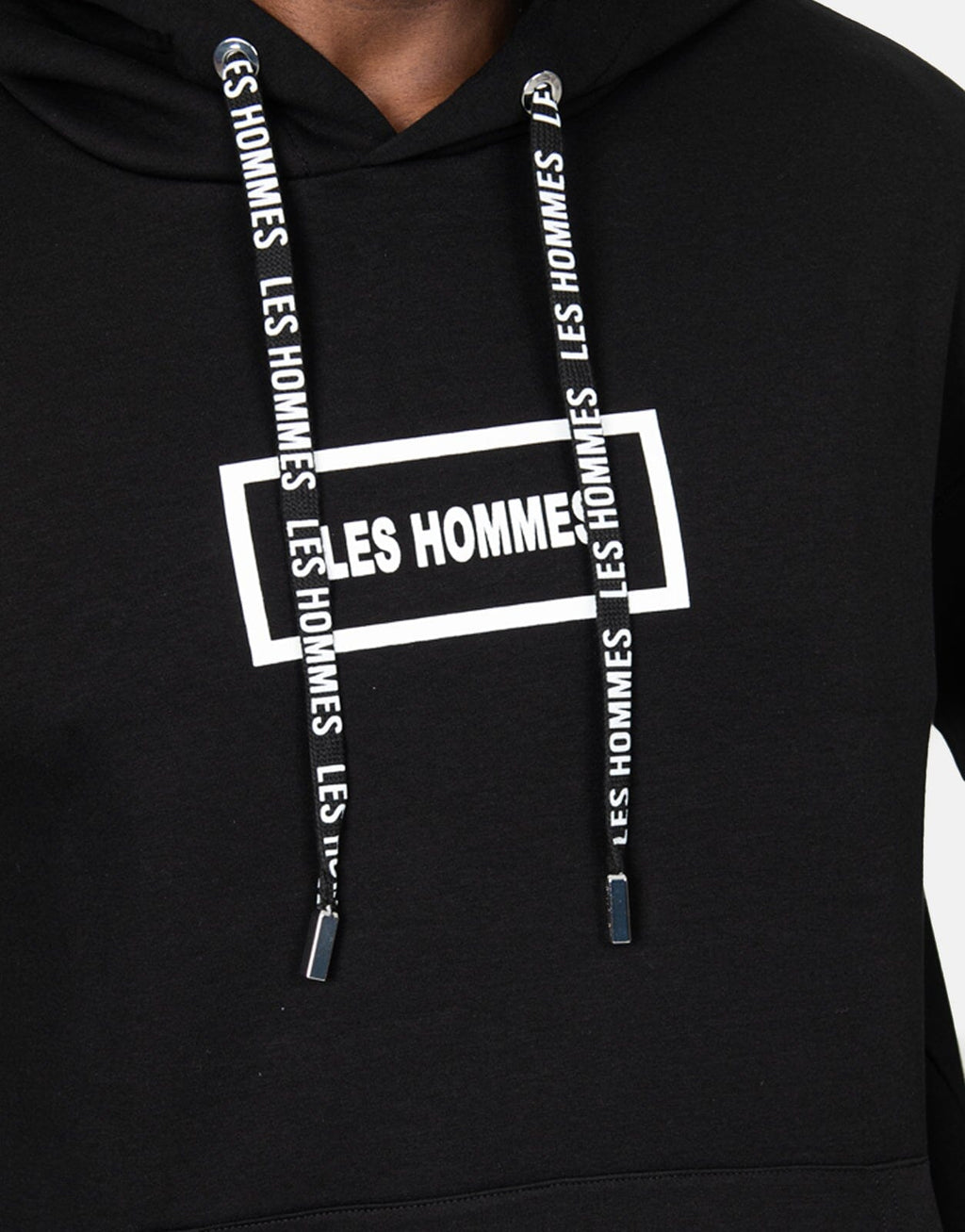 Les Hommes Box Print Black Hoodie - view 3