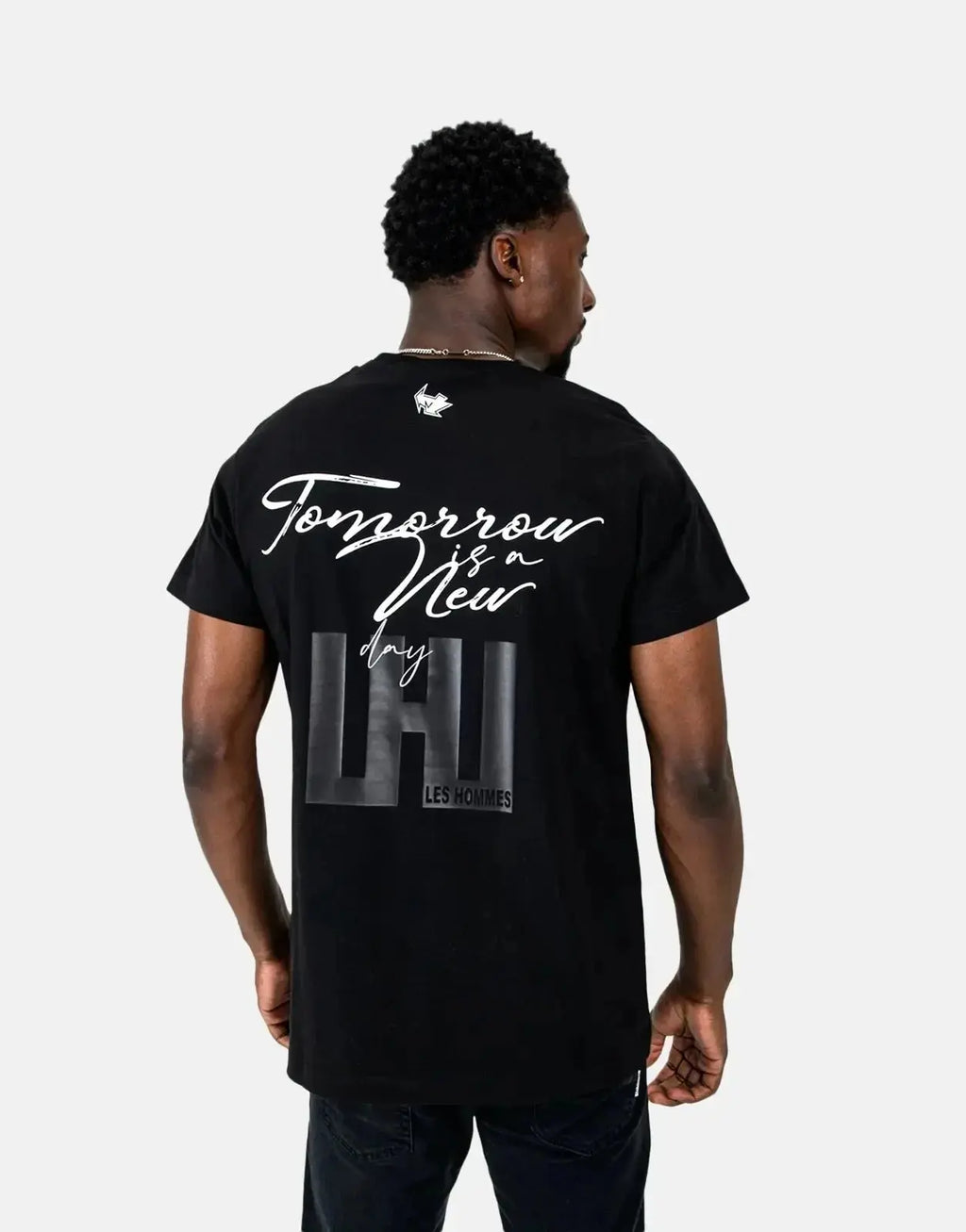 Les Hommes Box Print Black T-Shirt - view 2