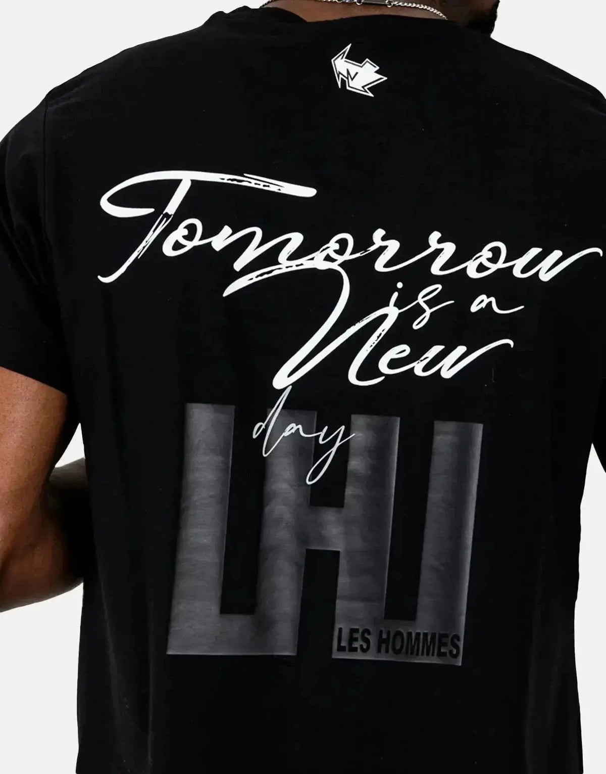 Les Hommes Box Print Black T-Shirt - view 3