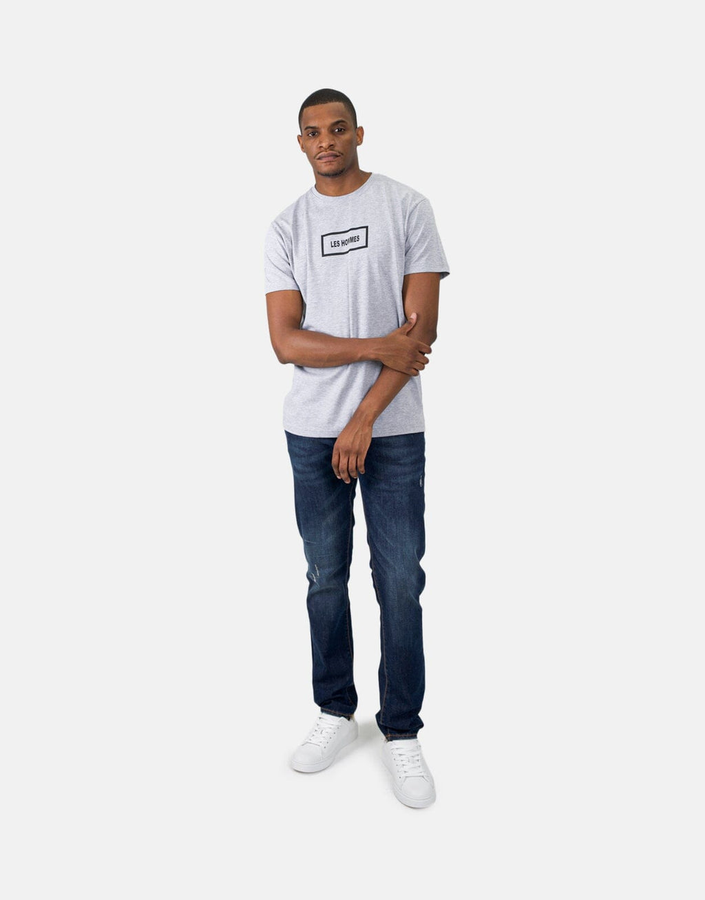 Les Hommes Box Print Grey T-Shirt - view 2