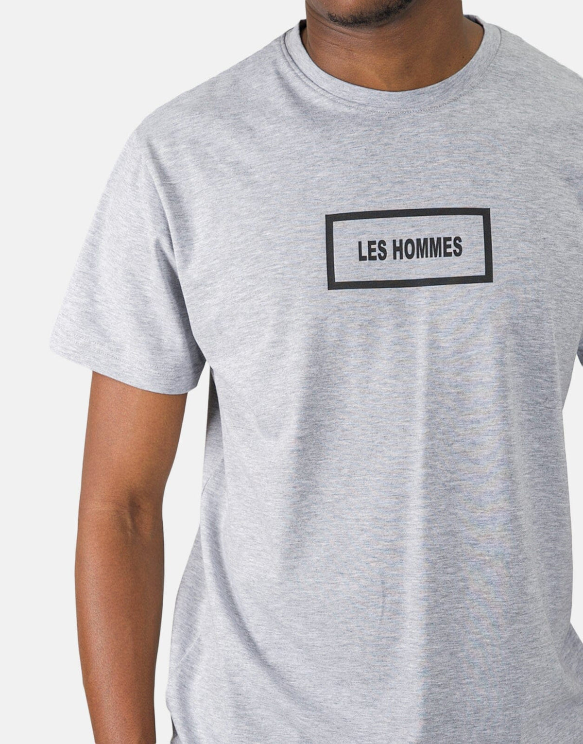 Les Hommes Box Print Grey T-Shirt - view 4