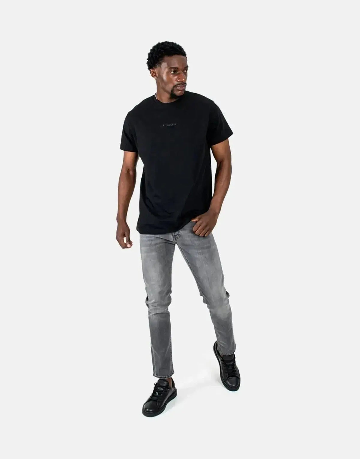 Les Hommes Centre Print Black T-Shirt - view 5