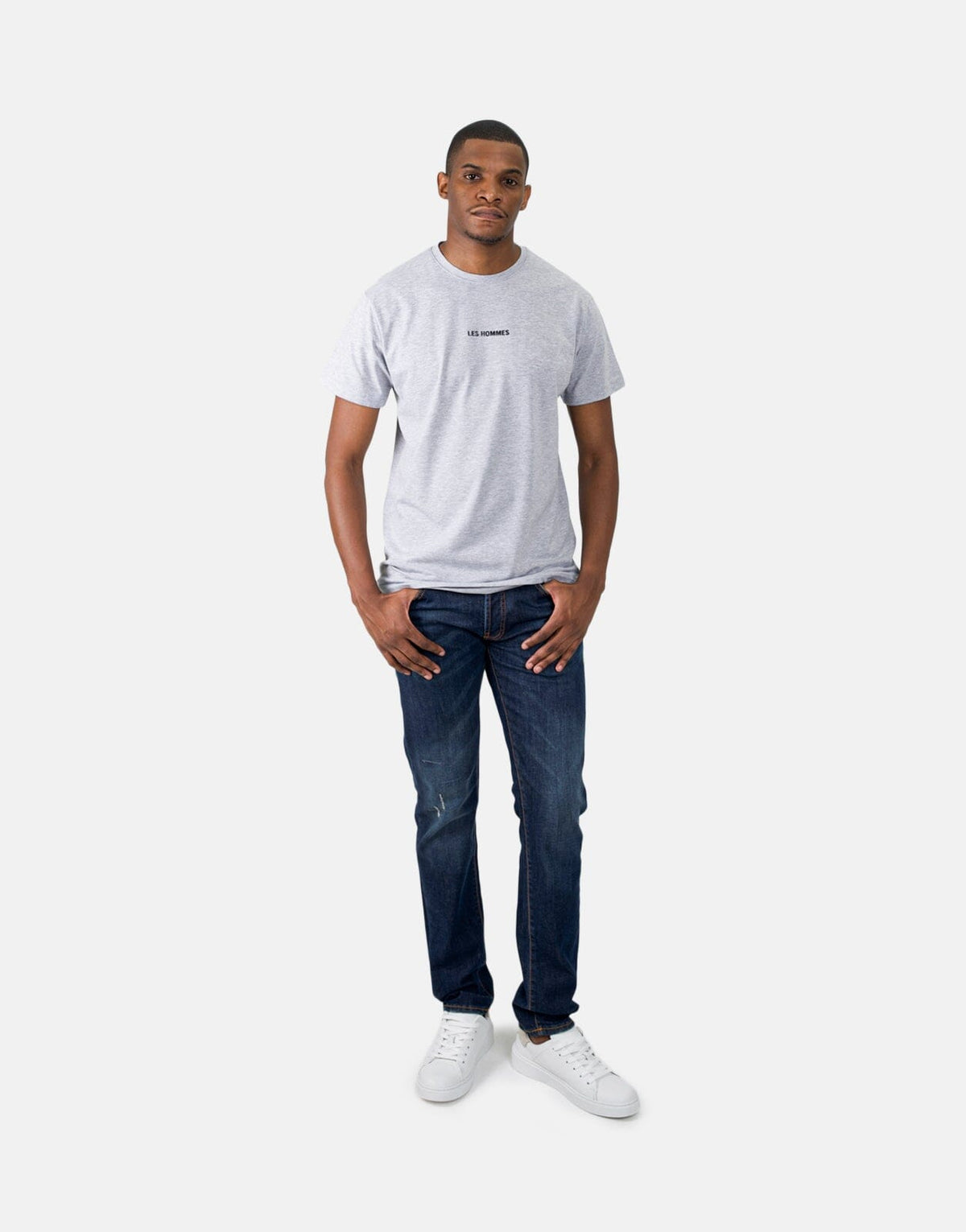 Les Hommes Centre Print Grey T-Shirt - view 3