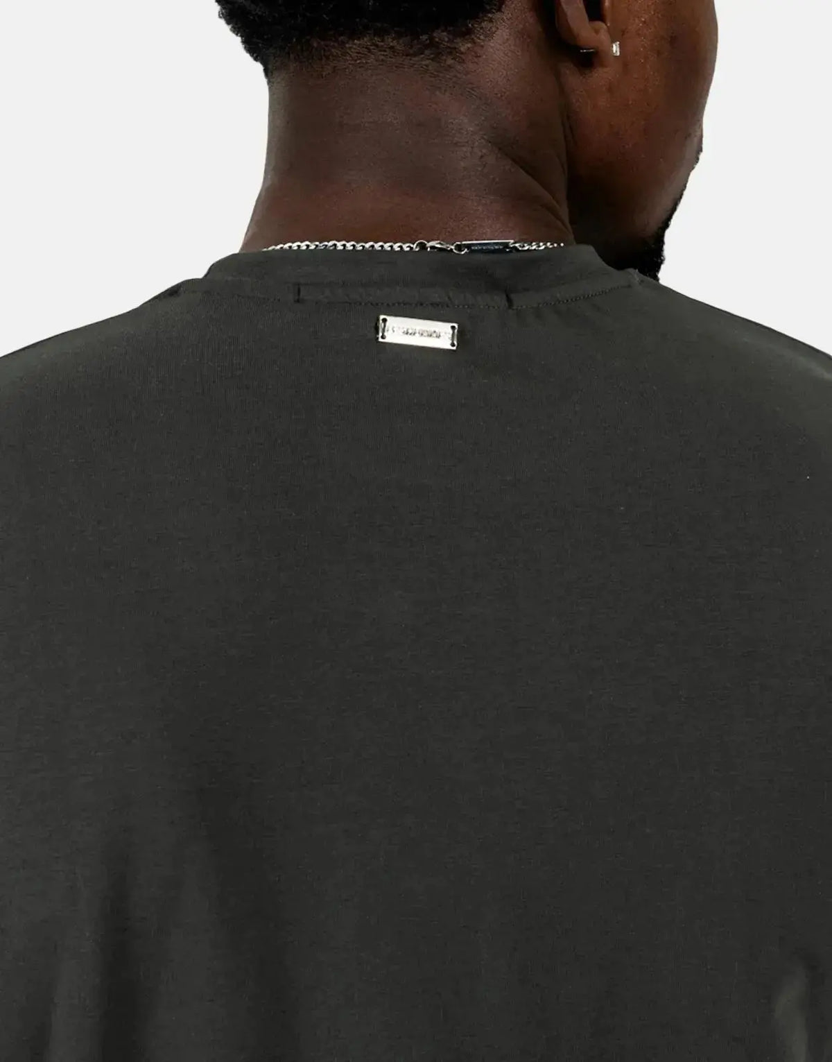 Les Hommes Centre Print Mil Green T-Shirt - view 4