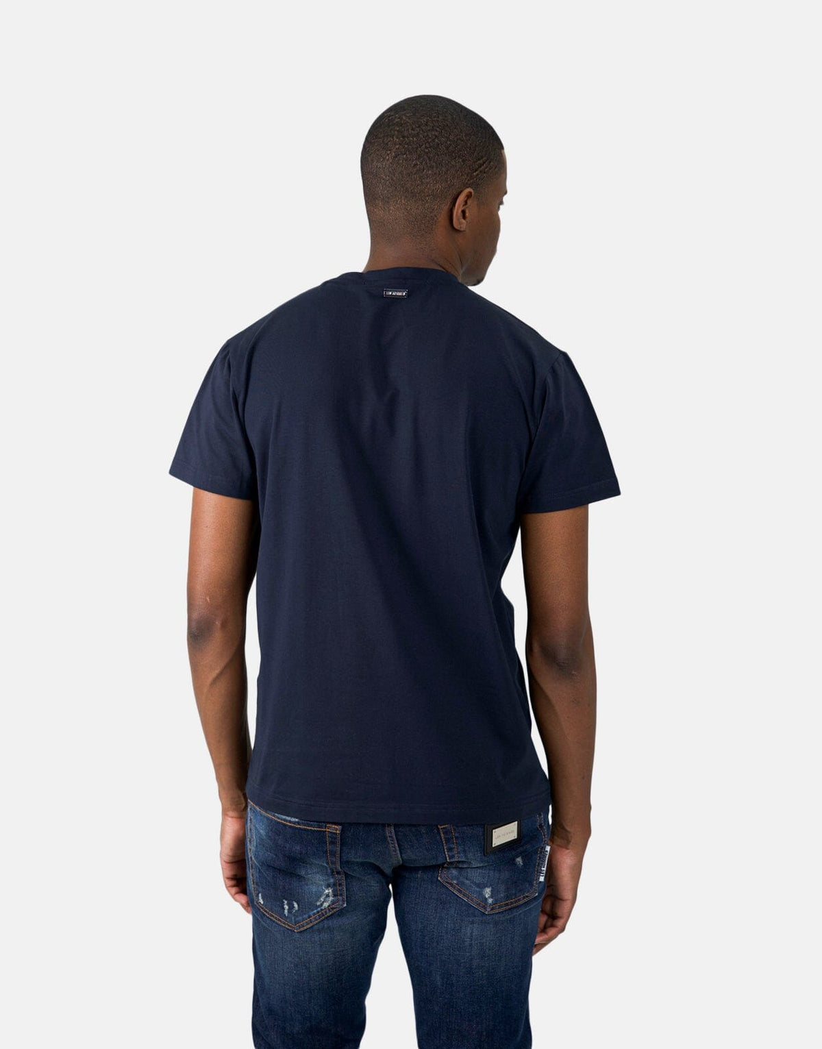 Les Hommes Centre Print Navy T-Shirt - view 4