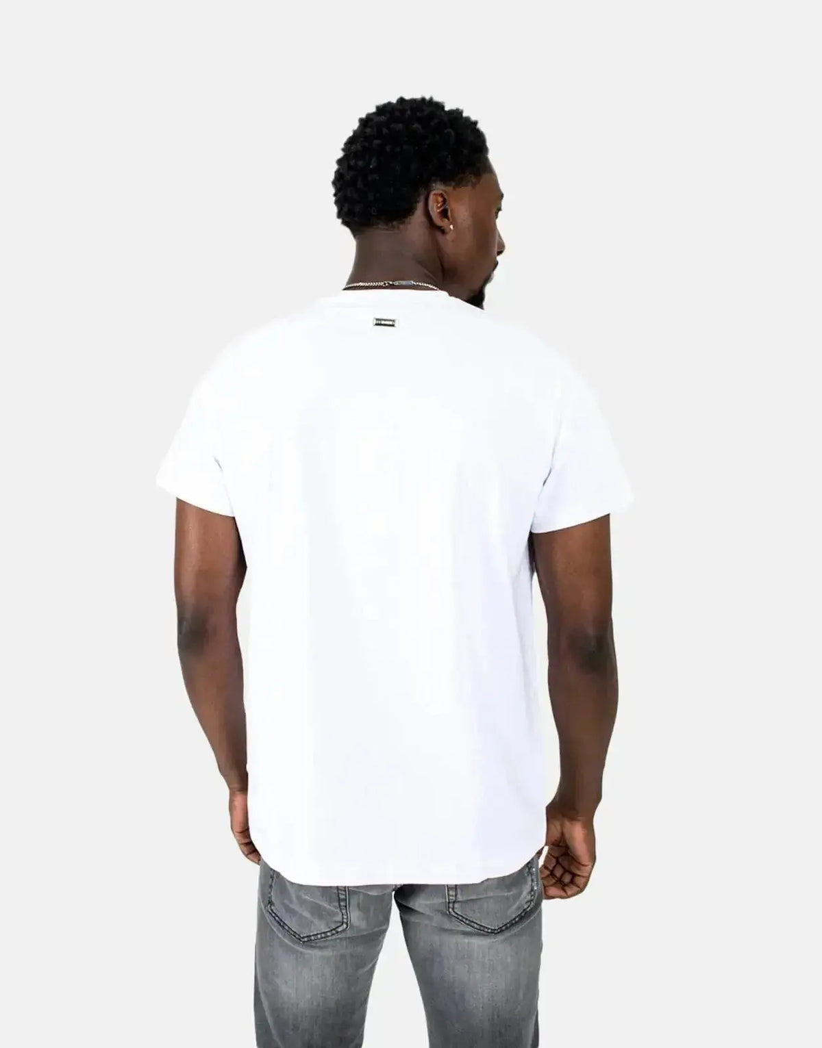 Les Hommes Centre Print White T-Shirt - view 2