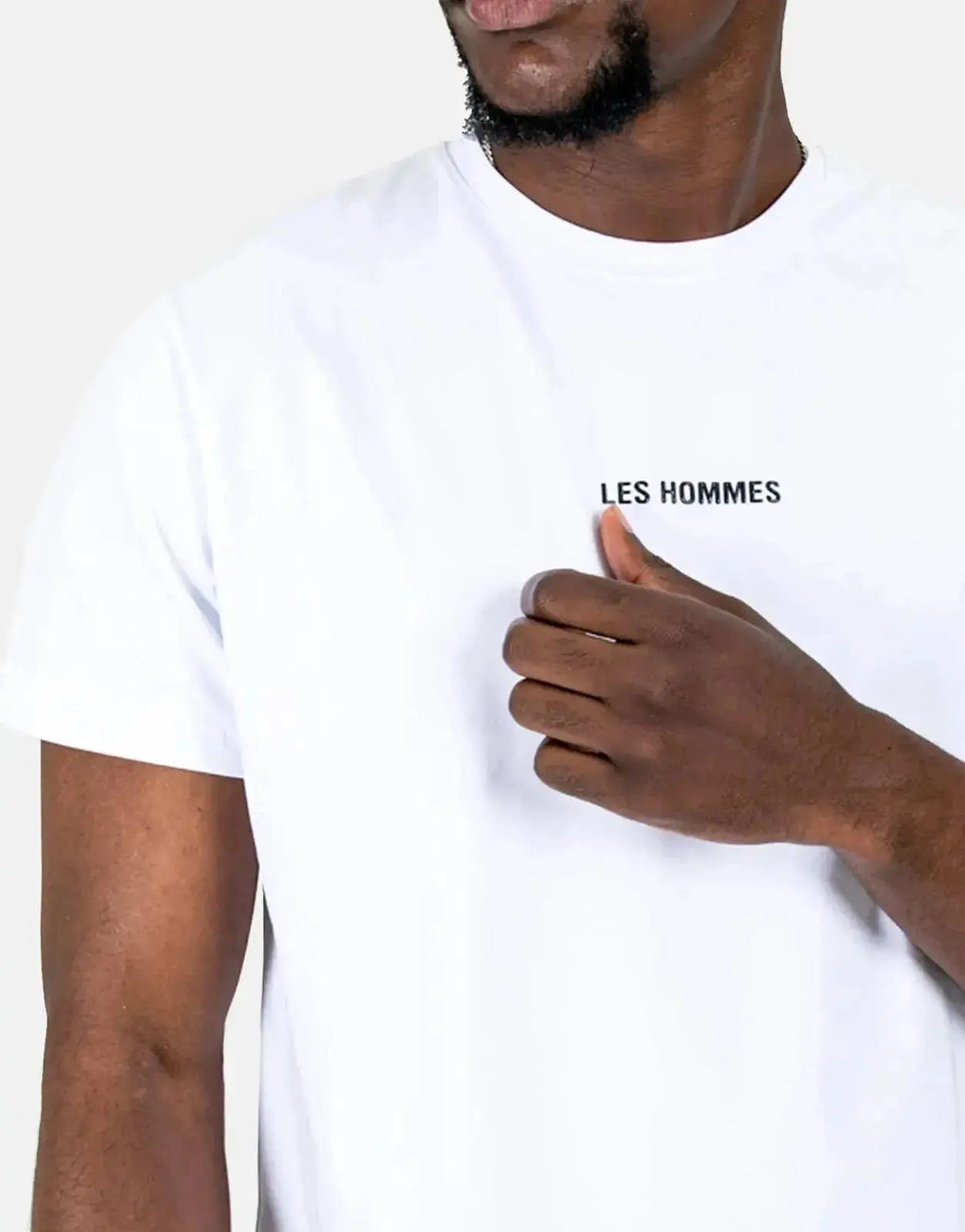 Les Hommes Centre Print White T-Shirt - view 3