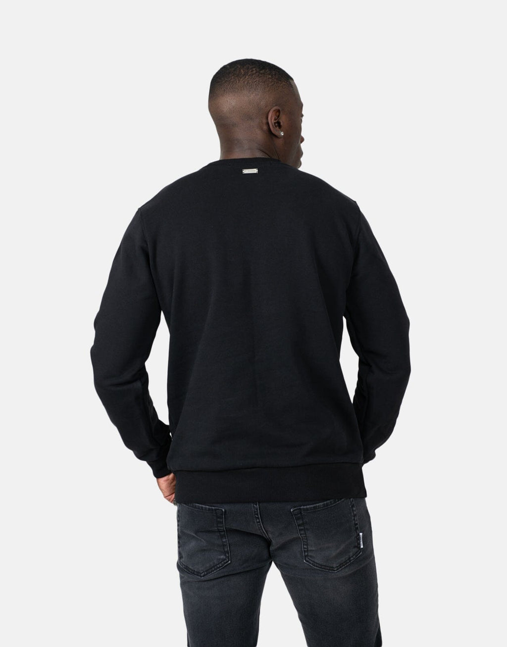 Les Hommes Chest Font Black Sweatshirt - view 2