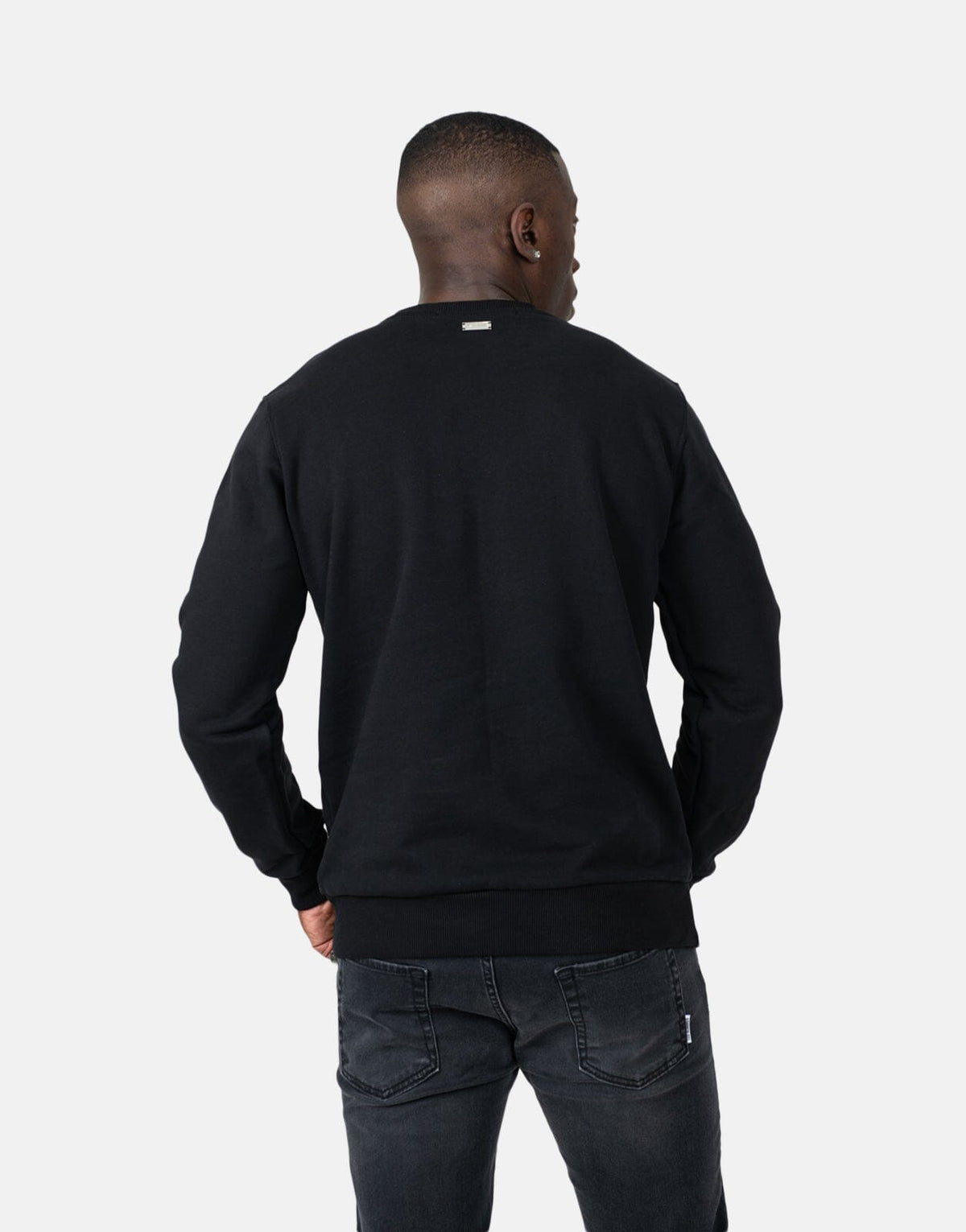 Les Hommes Chest Font Black Sweatshirt - view 2