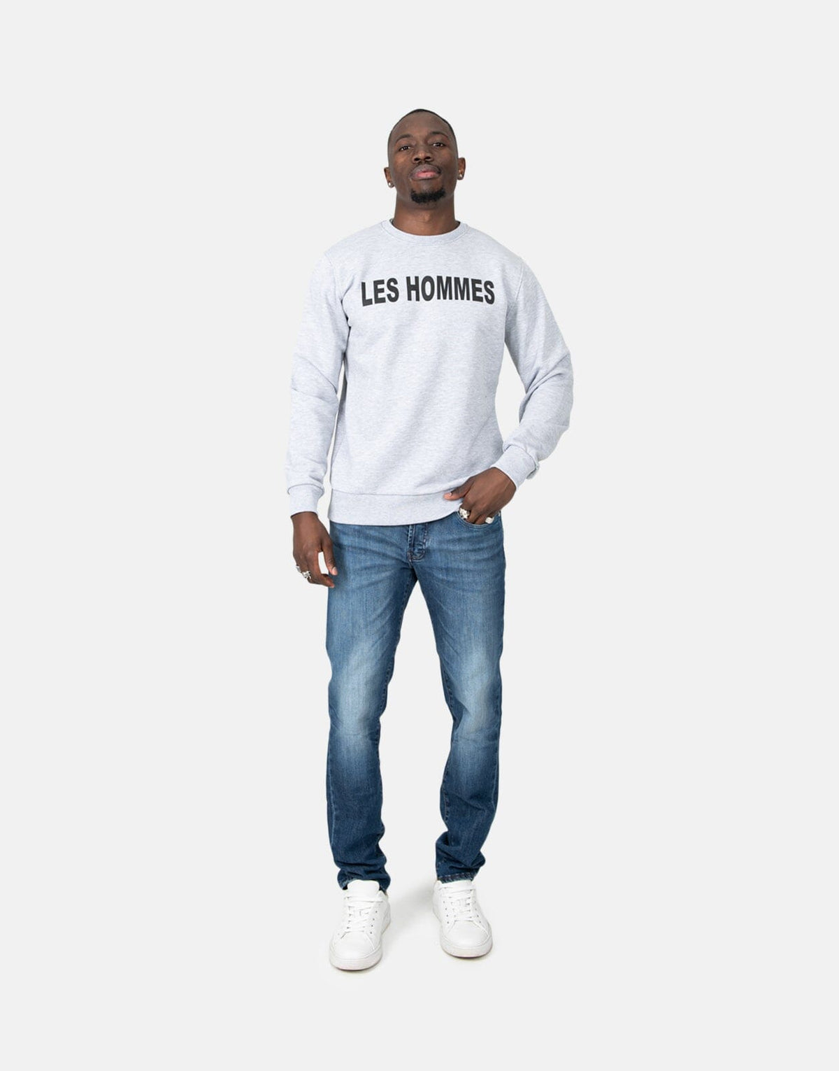 Les Hommes Chest Font Grey Sweatshirt - view 4