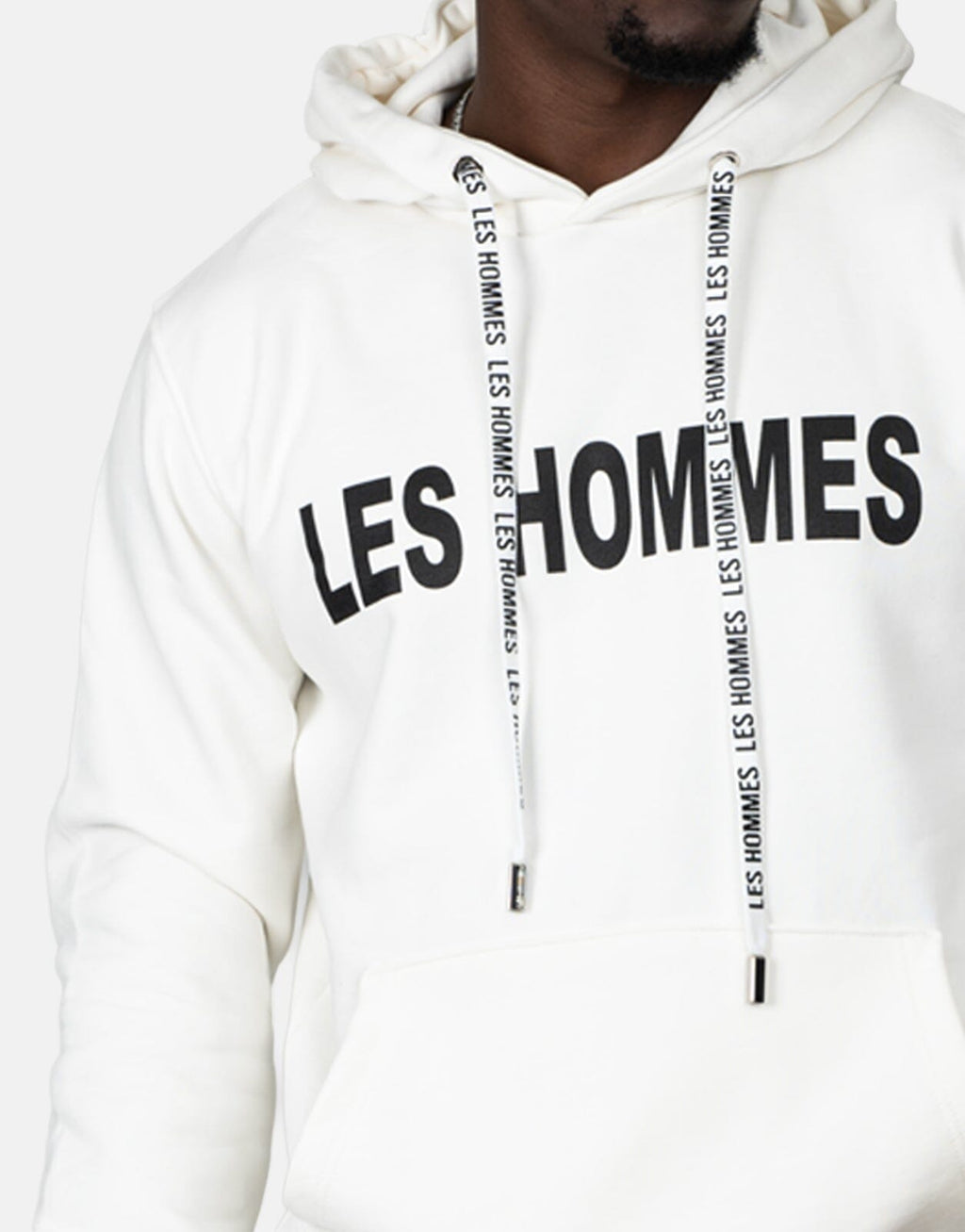 Les Hommes Chest Font White Sweatshirt - view 3