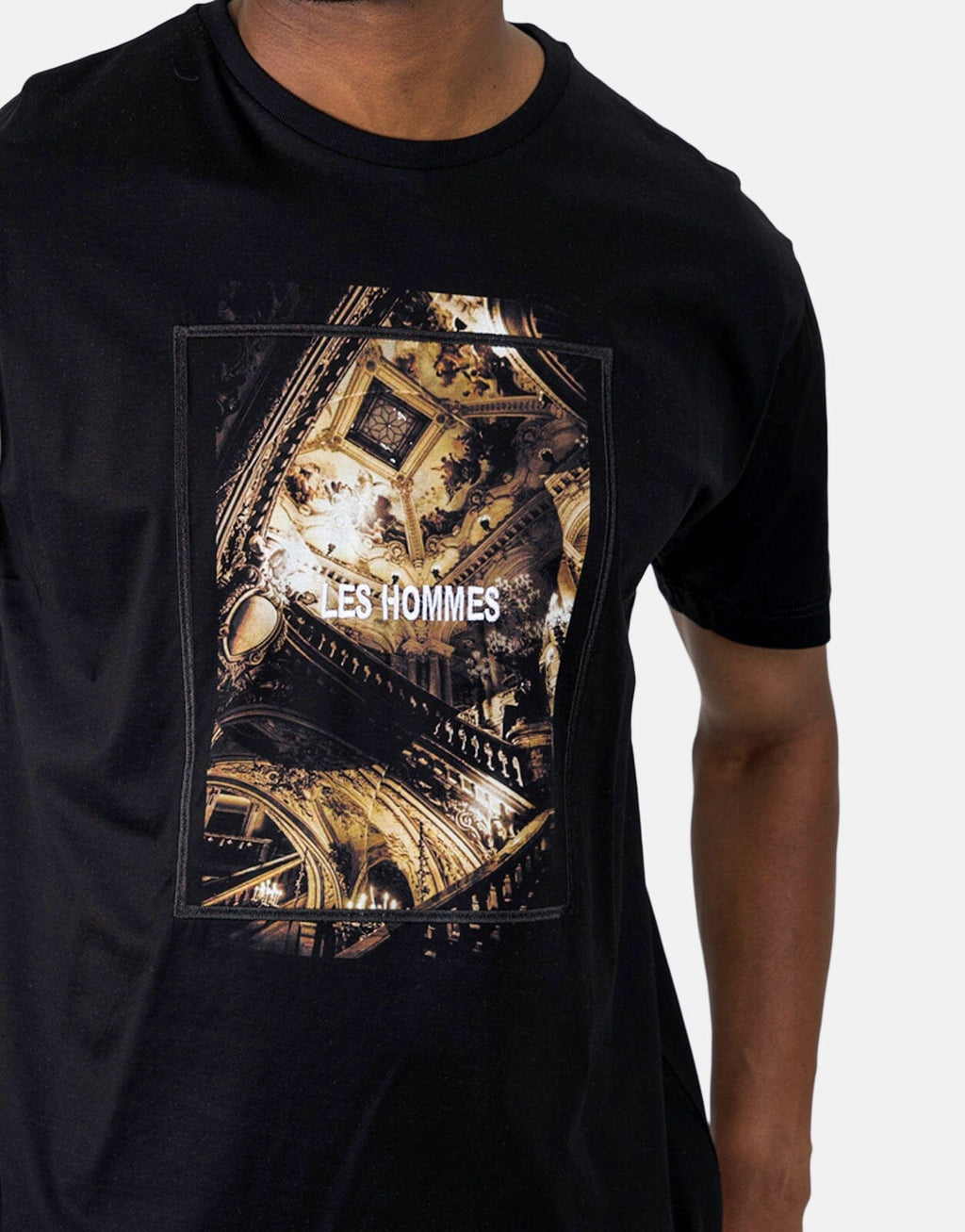 Les Hommes Digital Print Black T-Shirt - view 4