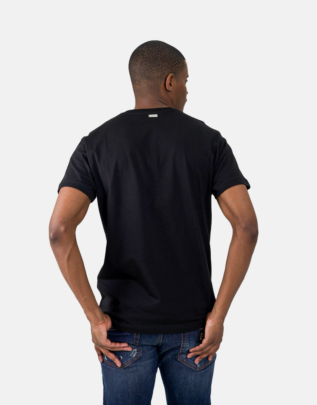 Les Hommes Embroidery Black T-Shirt - view 4