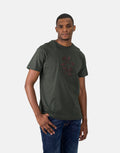 Les Hommes Embroidery Mil Green T-Shirt