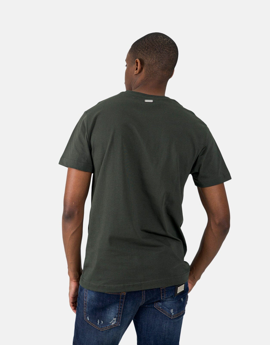 Les Hommes Embroidery Mil Green T-Shirt - view 3