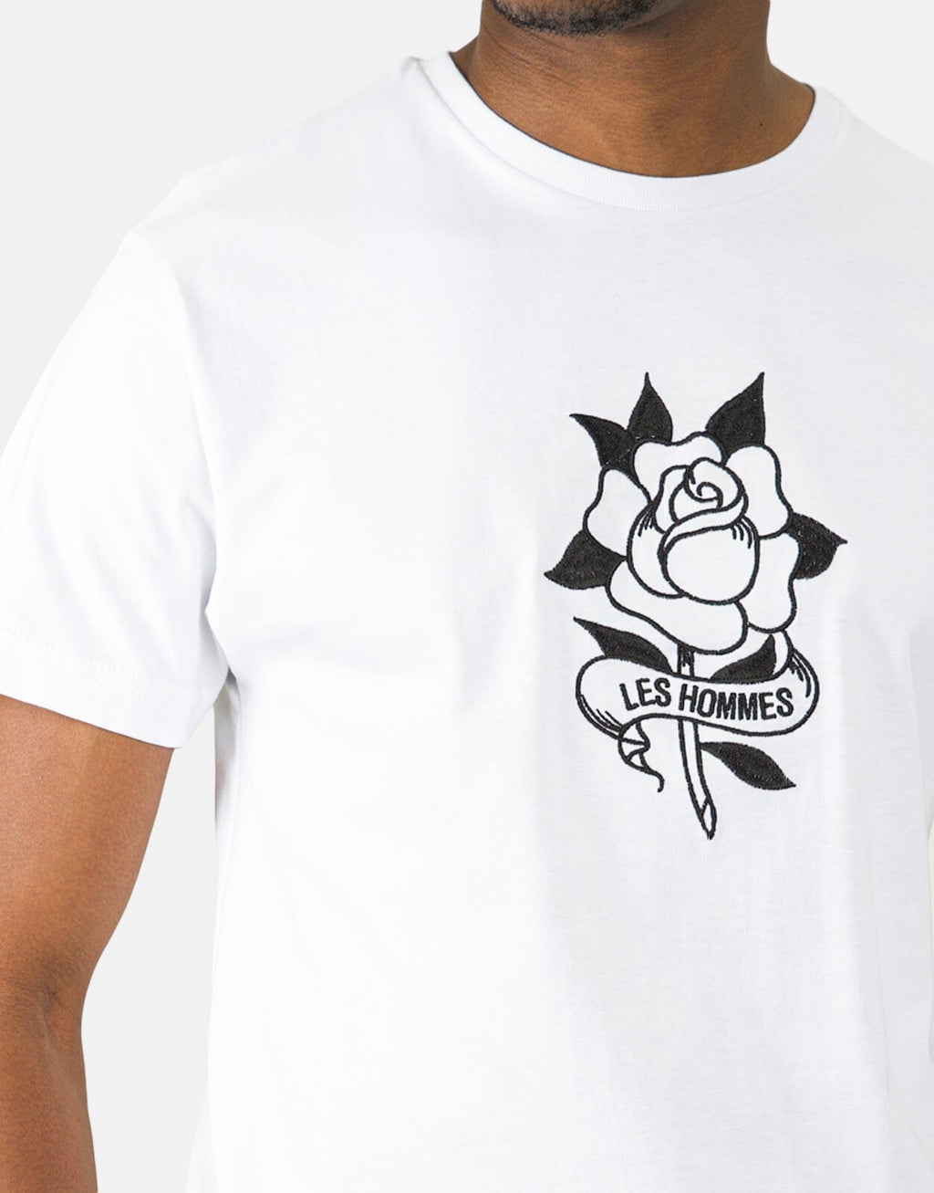 Les Hommes Embroidery White T-Shirt - view 2