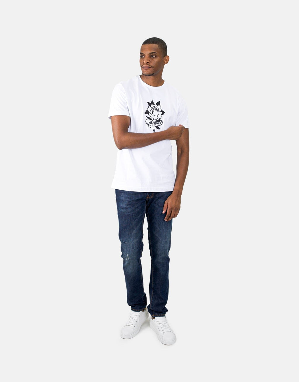 Les Hommes Embroidery White T-Shirt - view 3