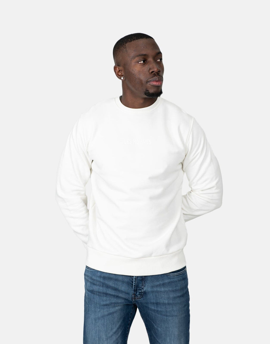 Les Hommes Flower White Sweatshirt - view 2
