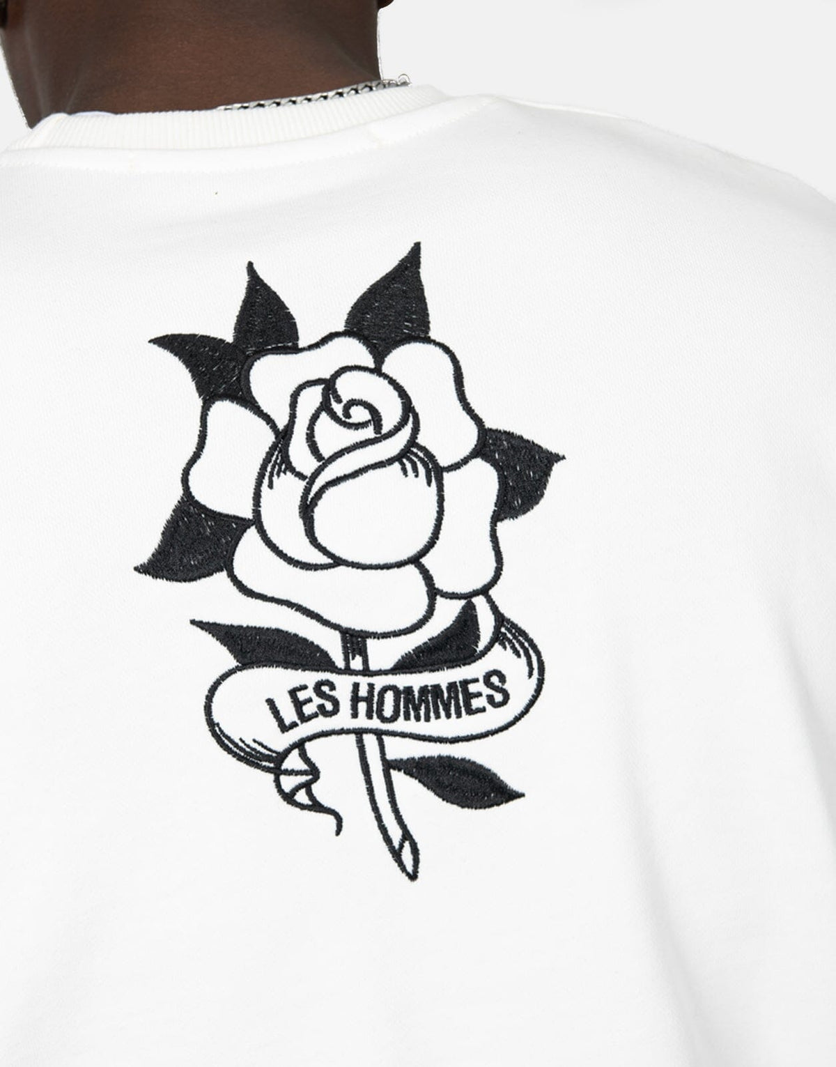 Les Hommes Flower White Sweatshirt - view 4