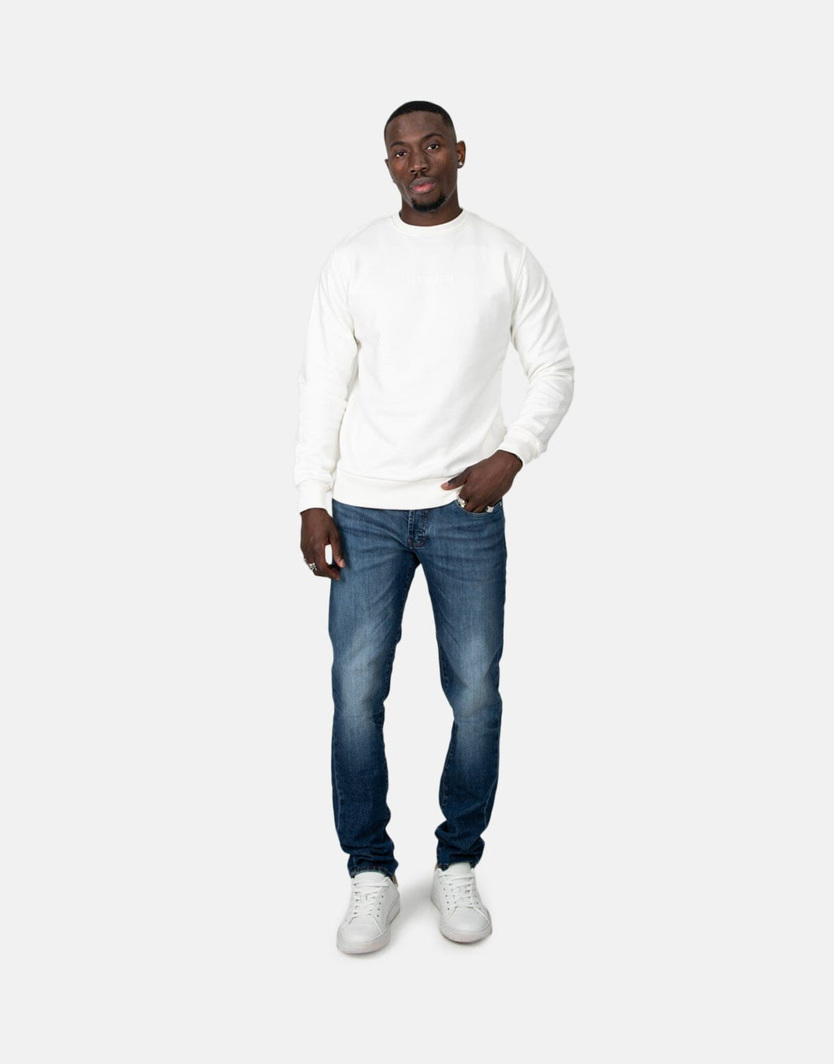 Les Hommes Flower White Sweatshirt - view 5