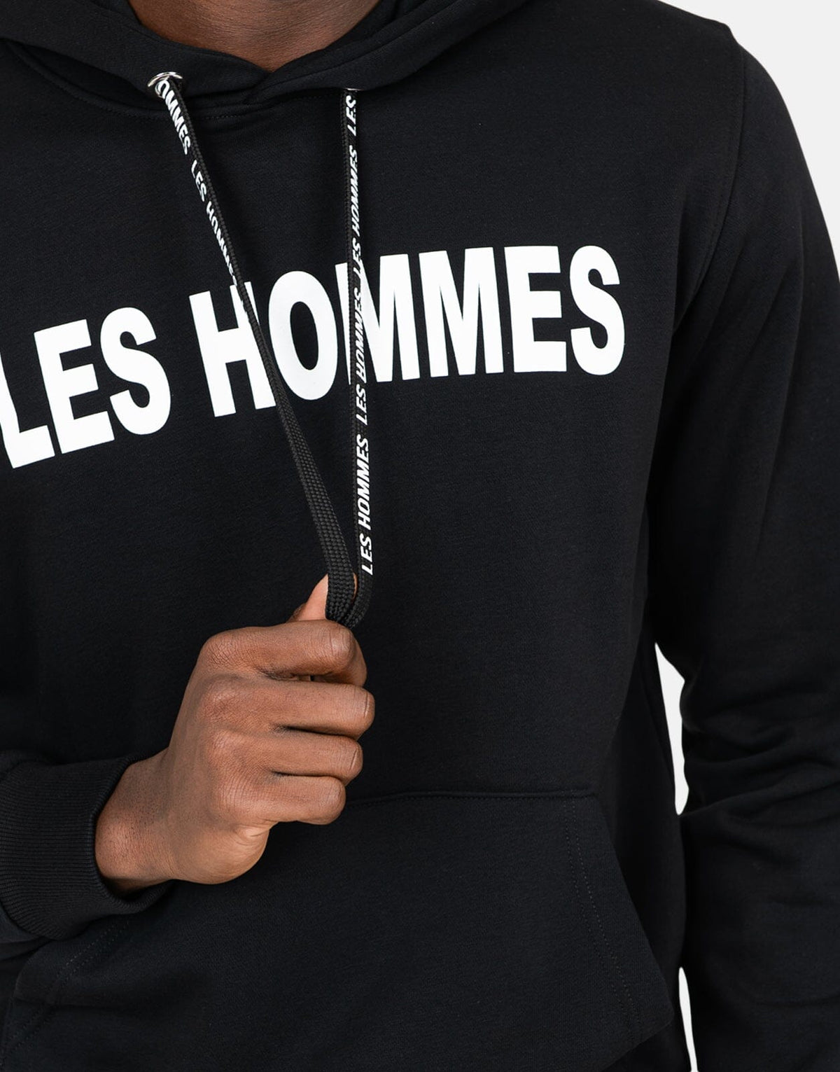 Les Hommes Font Black Hoodie - view 3