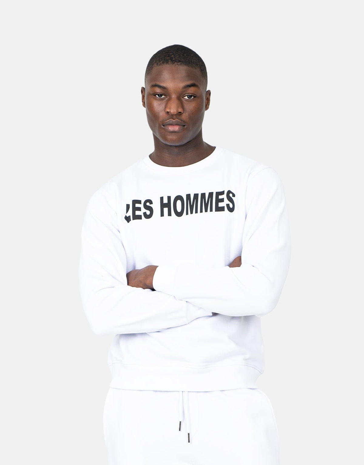 Les Hommes Font White Sweatshirt