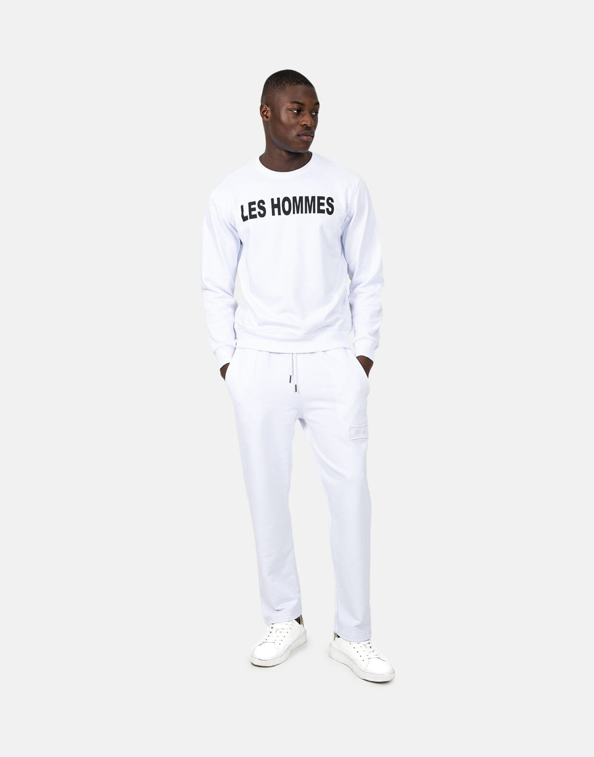 Les Hommes Font White Sweatshirt - view 3