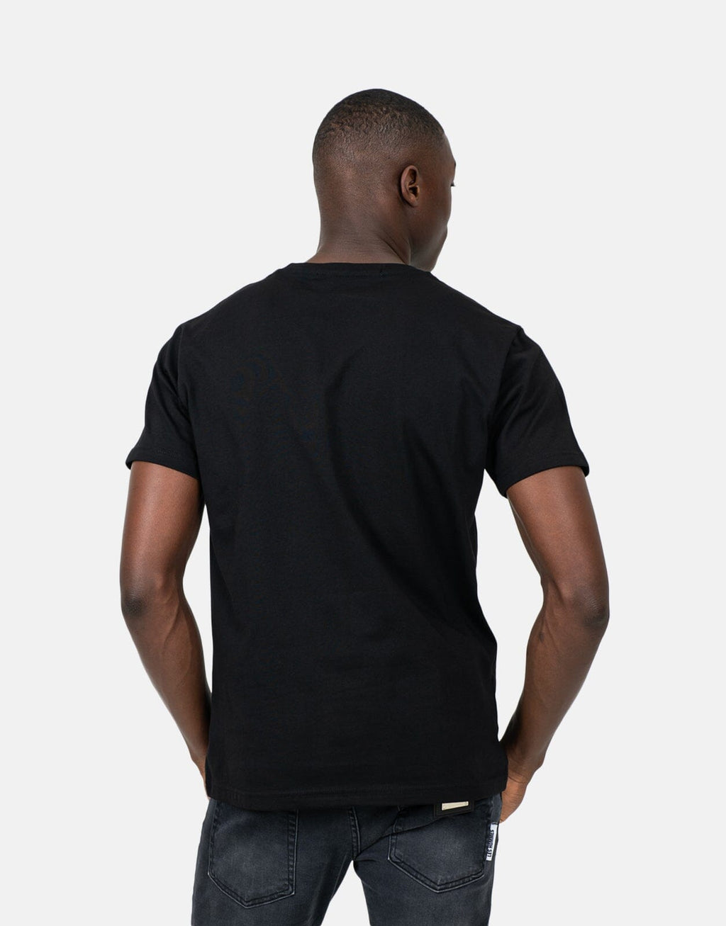 Les Hommes Glitter Chest Logo Black T-Shirt - view 2