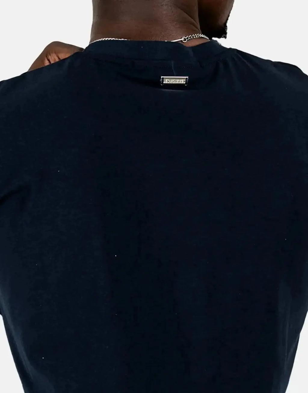 Les Hommes Glitter Print Navy T-Shirt - view 4