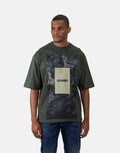 Les Hommes Green Square Mil Green T-Shirt