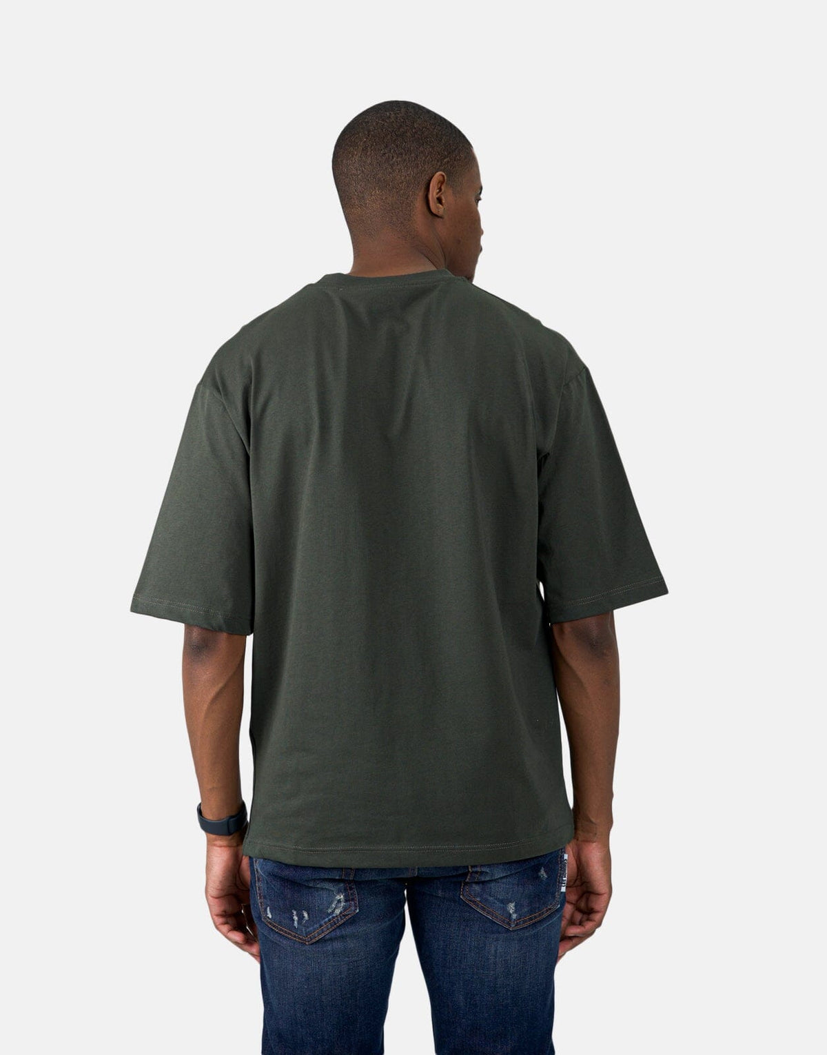 Les Hommes Green Square Mil Green T-Shirt - view 3