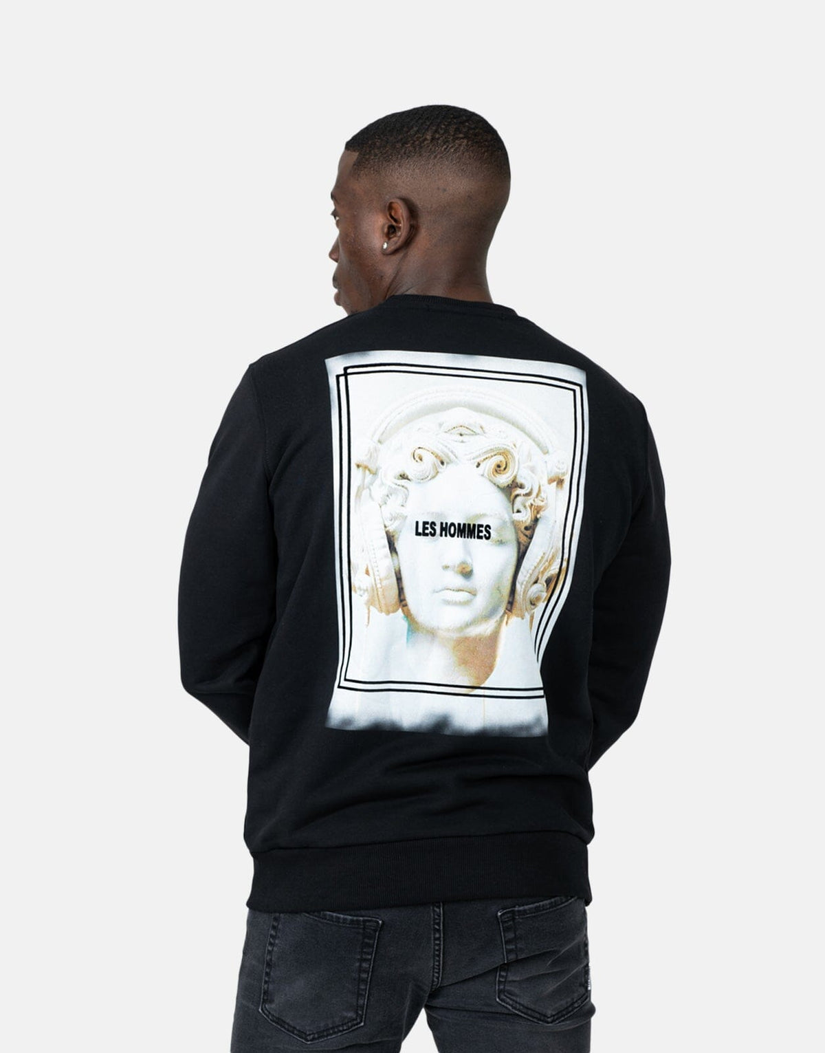 Les Hommes Headphones Black Sweatshirt