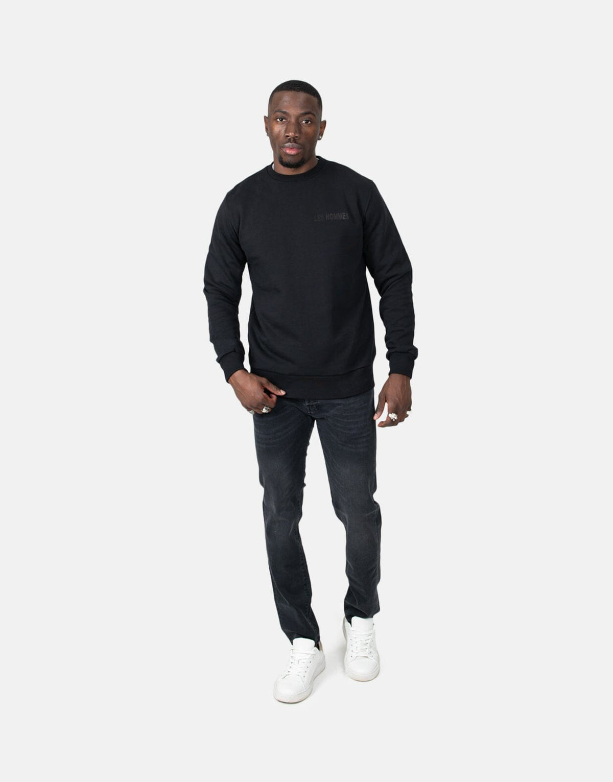 Les Hommes Headphones Black Sweatshirt - view 4