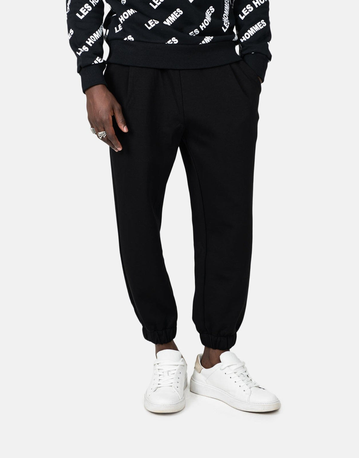 Les Hommes Heavy Black Sweatpants